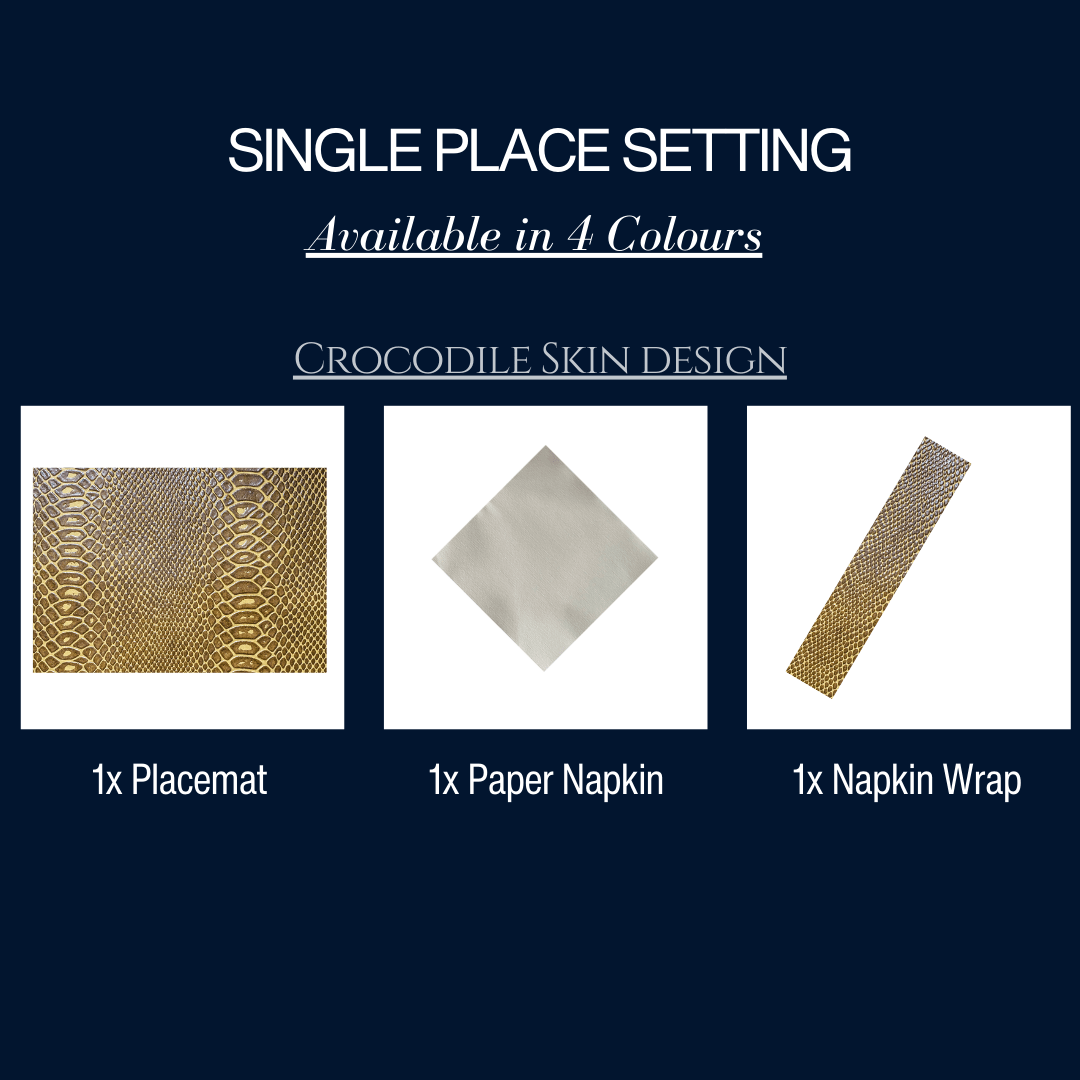 Single Place Setting (Faux Croc Skin Design) - Place Matters
