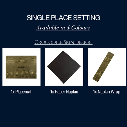 Single Place Setting (Faux Croc Skin Design) - Place Matters