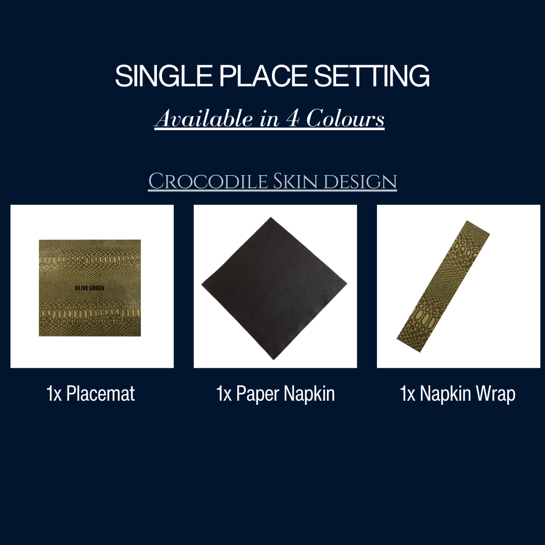 Single Place Setting (Faux Croc Skin Design) - Place Matters