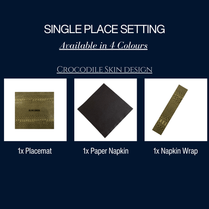 Single Place Setting (Faux Croc Skin Design) - Place Matters