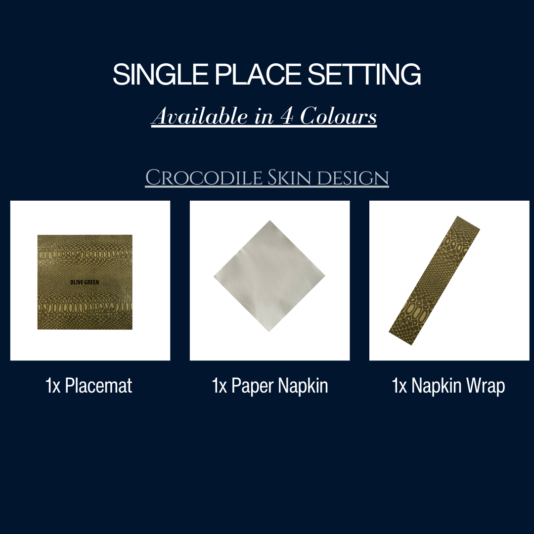 Single Place Setting (Faux Croc Skin Design) - Place Matters