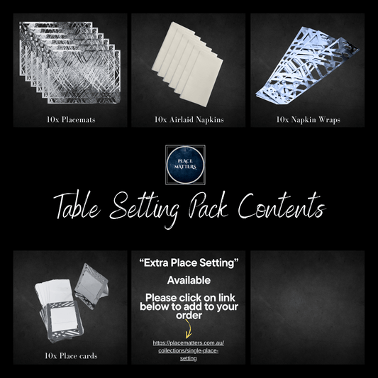 Silver Table Setting Pack — Weave Design - Place Matters