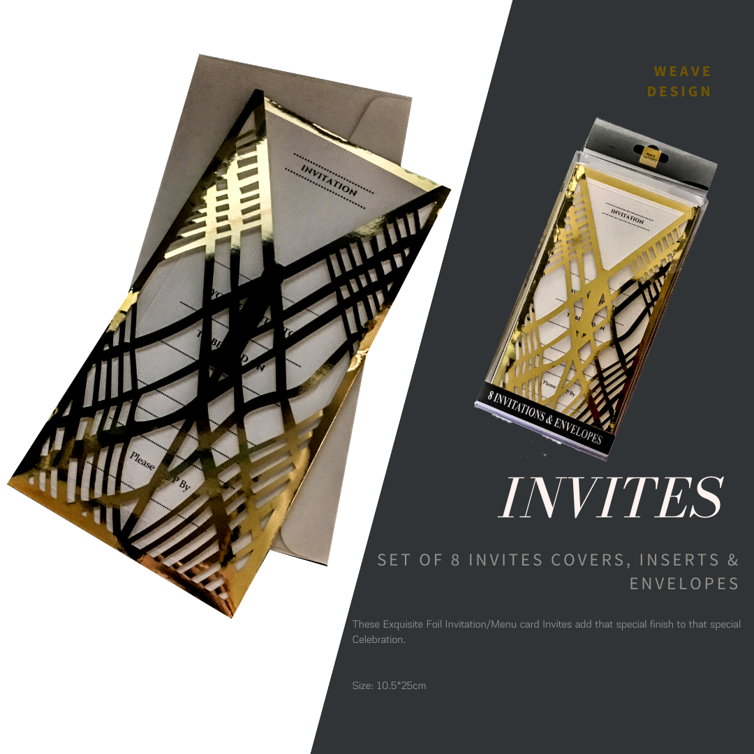 Rose Gold Invitations (Weave Design) - Place Matters