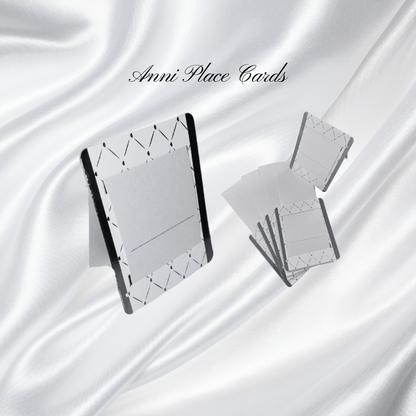 silver placecards