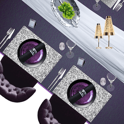 Gold Glitter Design Round Placemats | Place Matters (Pack of 20) - Place Matters