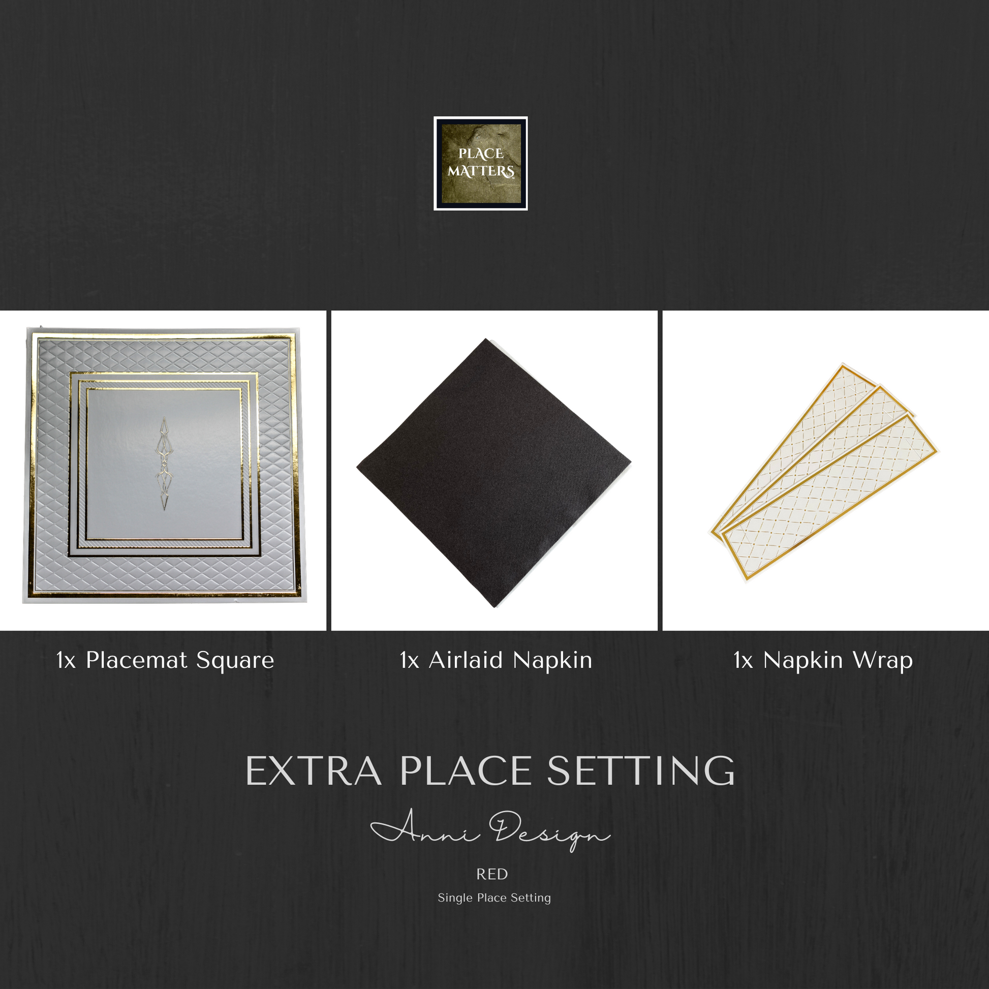 Single Place Setting (Anni Design) Gold - Place Matters