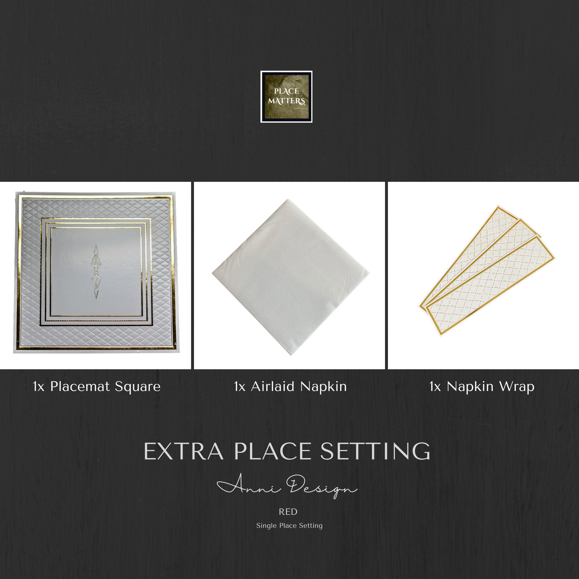 Single Place Setting (Anni Design) Gold - Place Matters