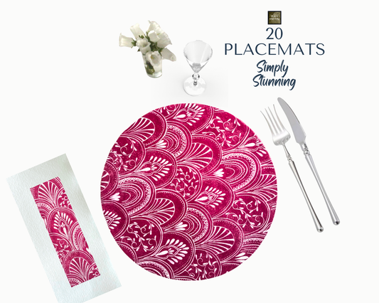 Placemats (Spring Racing Carnival Pink)