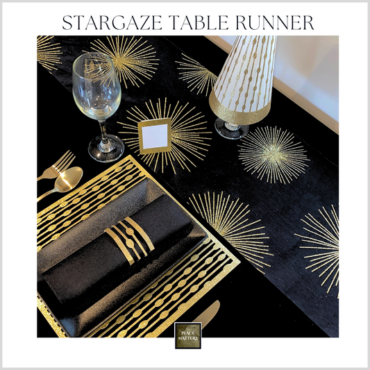 Black Stargaze Table Runners - Place Matters