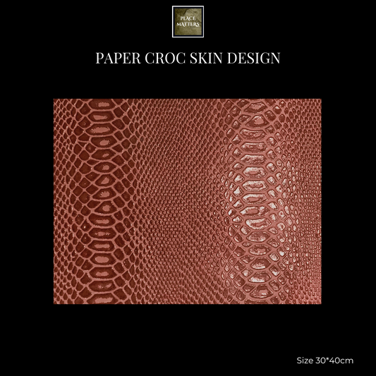 Crocodile Paper (Faux) Design Placemats (Rectangle) Toffee - Place Matters