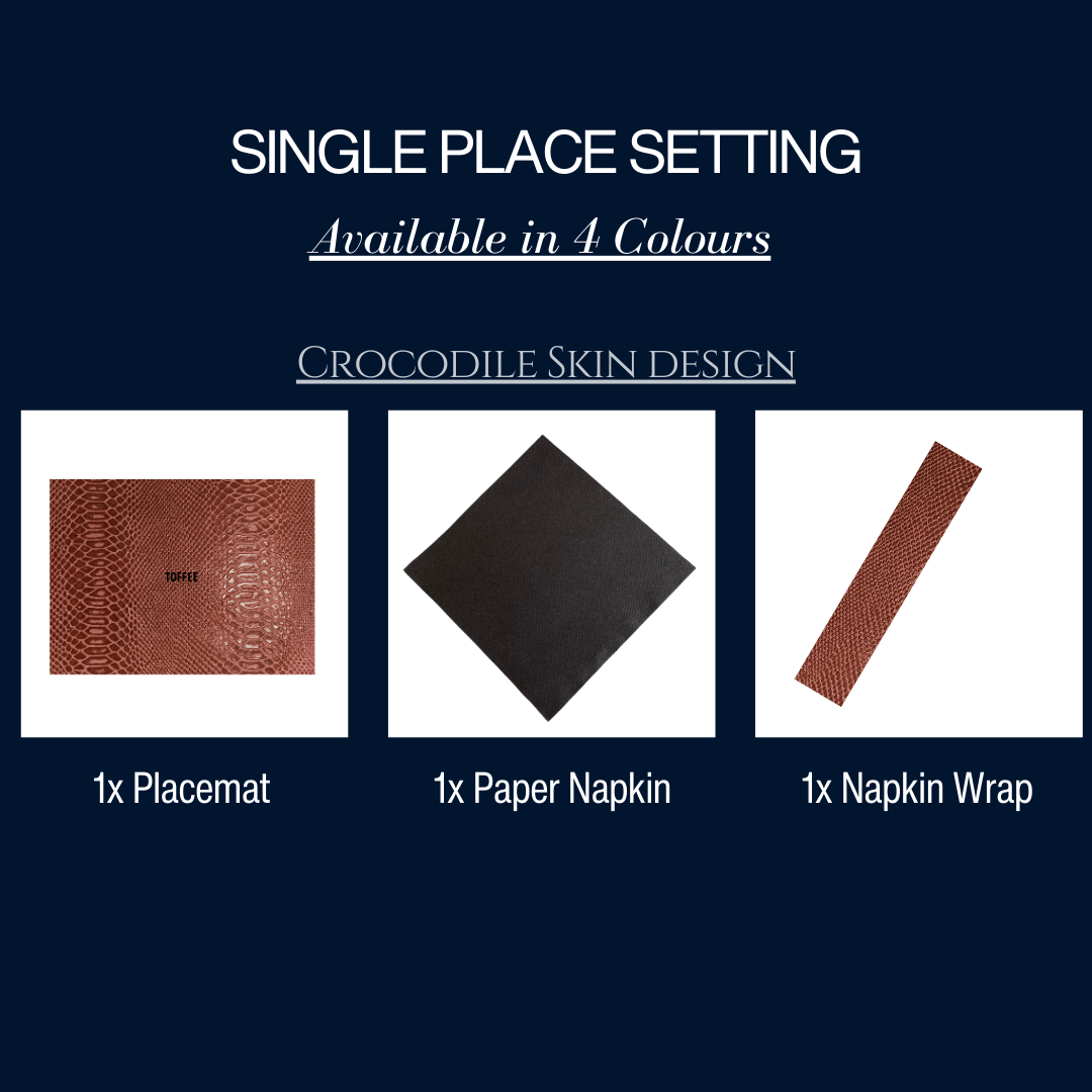 Single Place Setting (Faux Croc Skin Design) - Place Matters