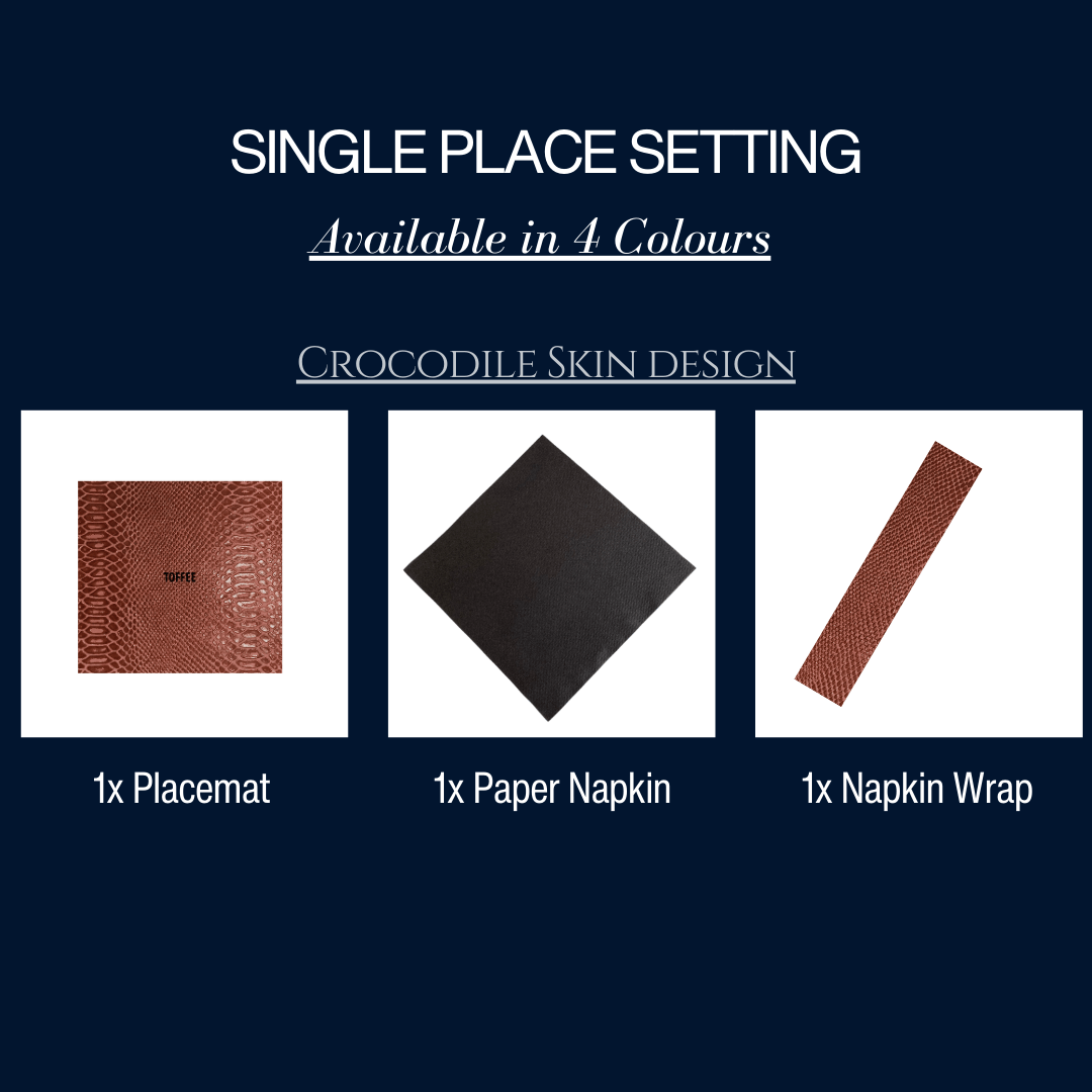 Single Place Setting (Faux Croc Skin Design) - Place Matters