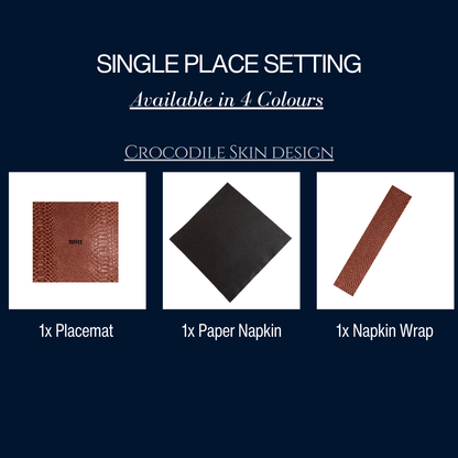 Single Place Setting (Faux Croc Skin Design) - Place Matters