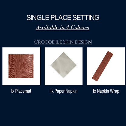 Single Place Setting (Faux Croc Skin Design) - Place Matters