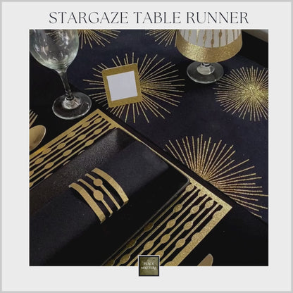 Black Stargaze Table Runners