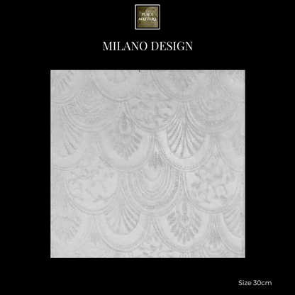 White Placemats (Milano Design) (Square Shape) - Place Matters