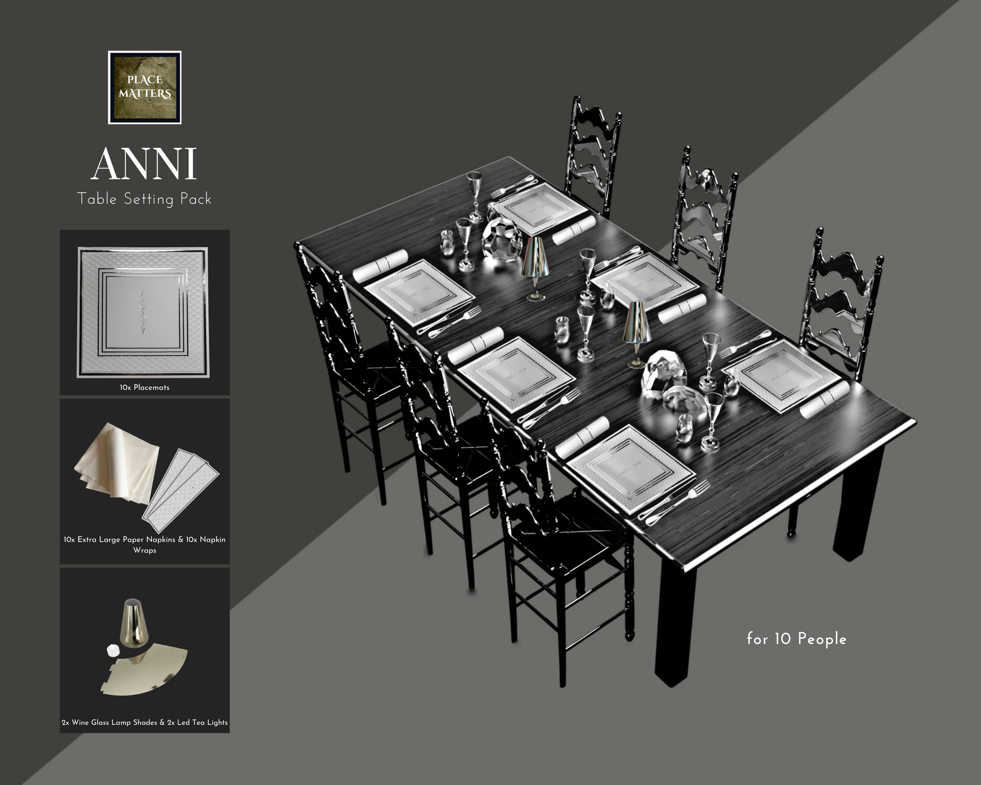 Table Setting Pack (Anni) Gold - Place Matters