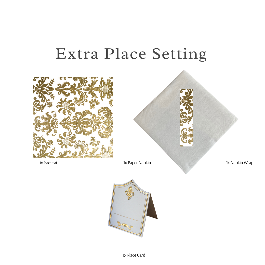 Single Place Setting (Royale Square Design Gold)PC - Place Matters