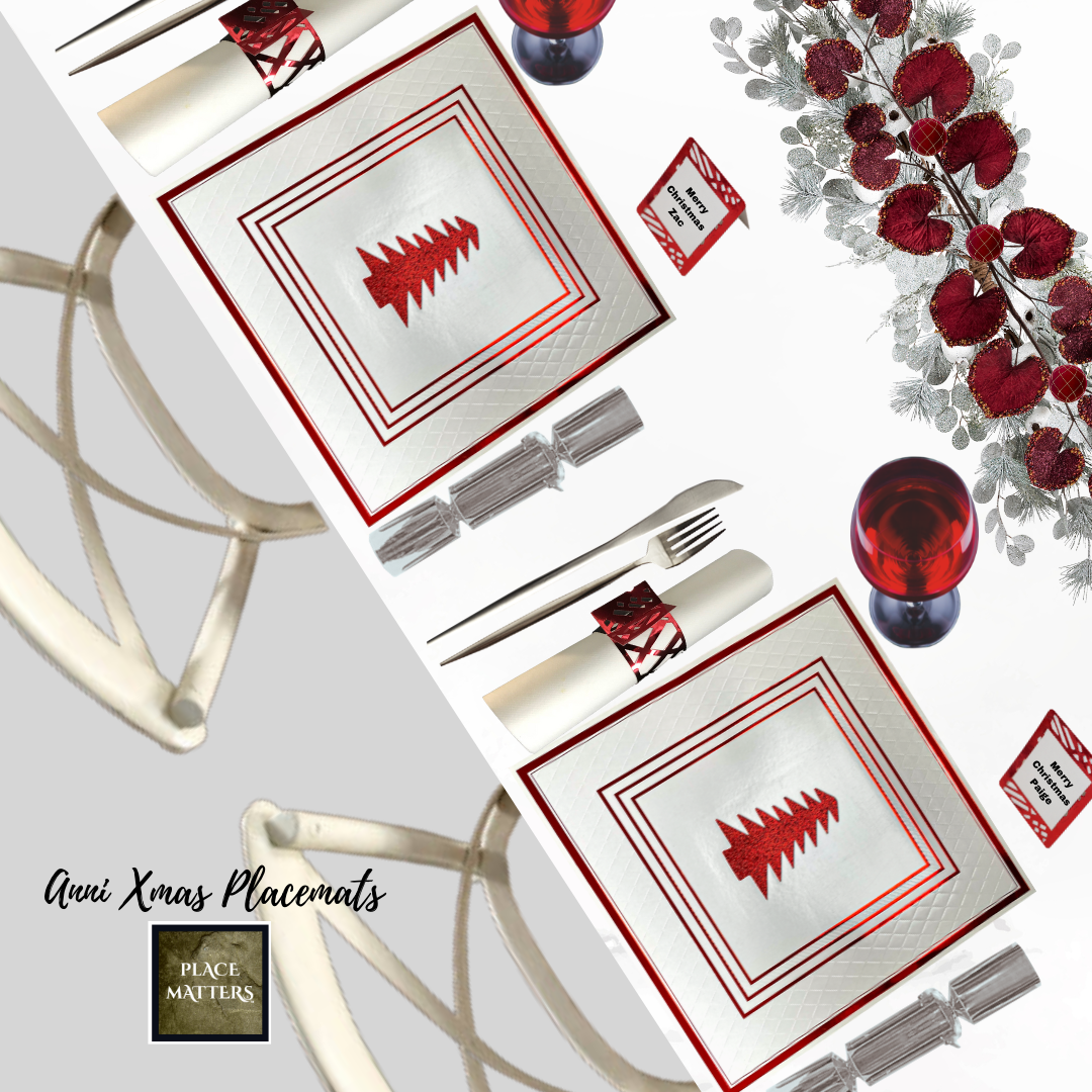 Red Christmas paper Placemats