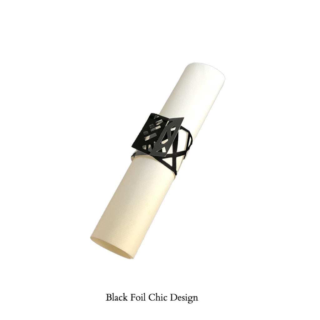 Black Napkin Wraps (Weave) - Place Matters
