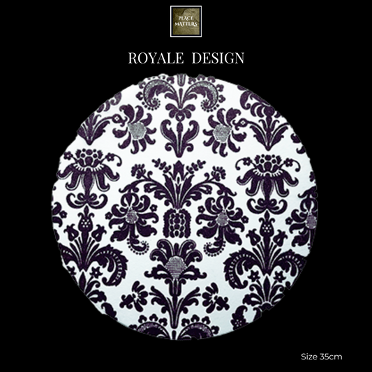 Black Placemats (Royale) Pack of 20 (Round) - Place Matters