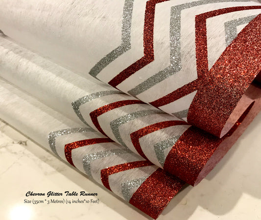 Chevron Table Runners (Red) - Place Matters