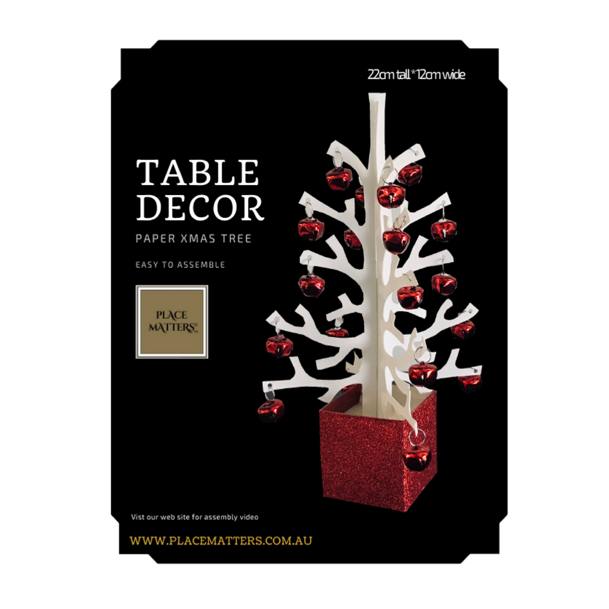 Anni Red Xmas Tree Table Decoration - Place Matters