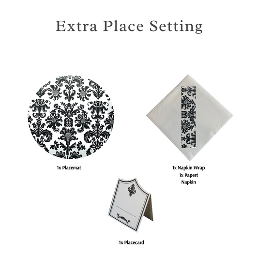 Single Place Setting (Royale Round Design Black)PC - Place Matters
