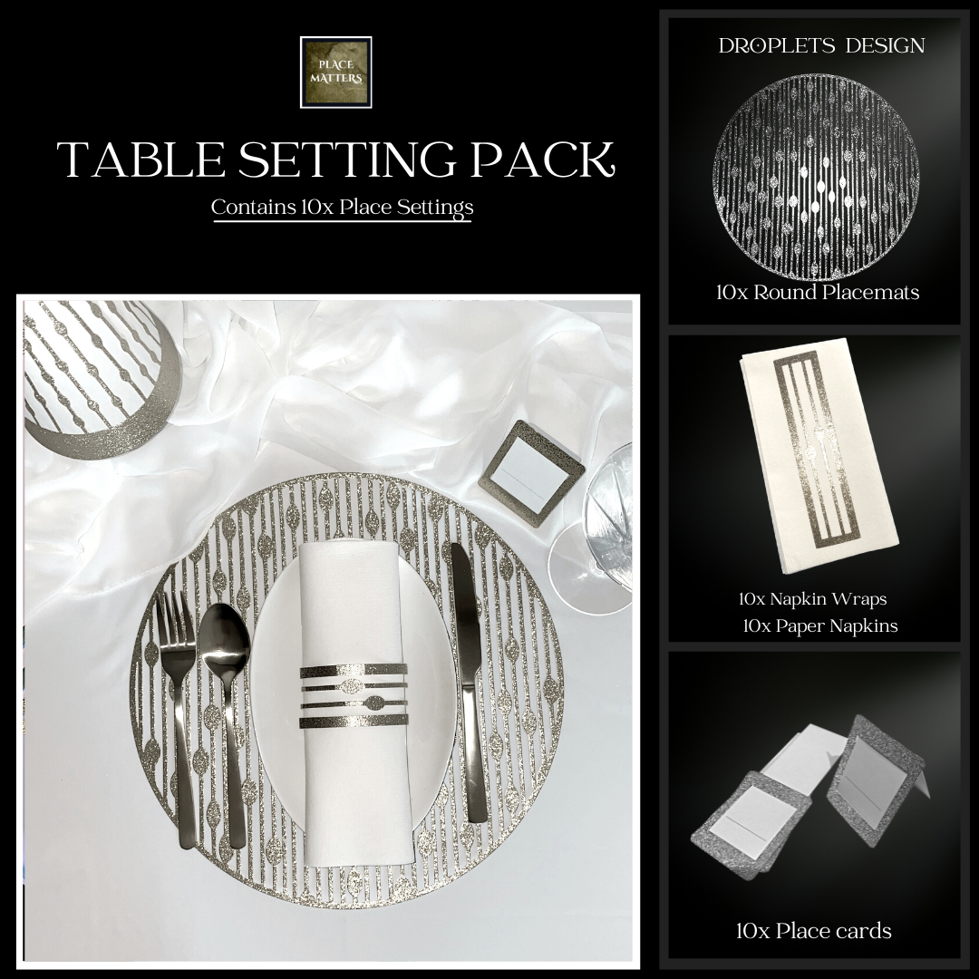 Table Setting Pack (Droplets Round) - Place Matters