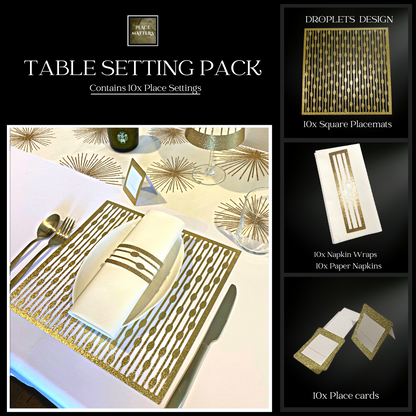 Table Setting Pack (Droplets Square) - Place Matters