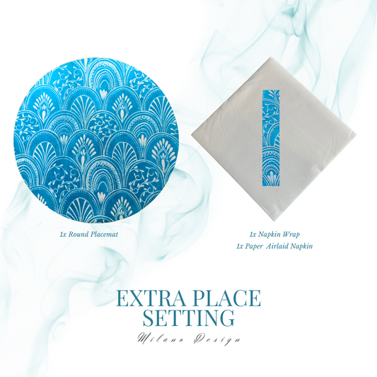 Single Place Setting (Milano Round Design Teal) - Place Matters