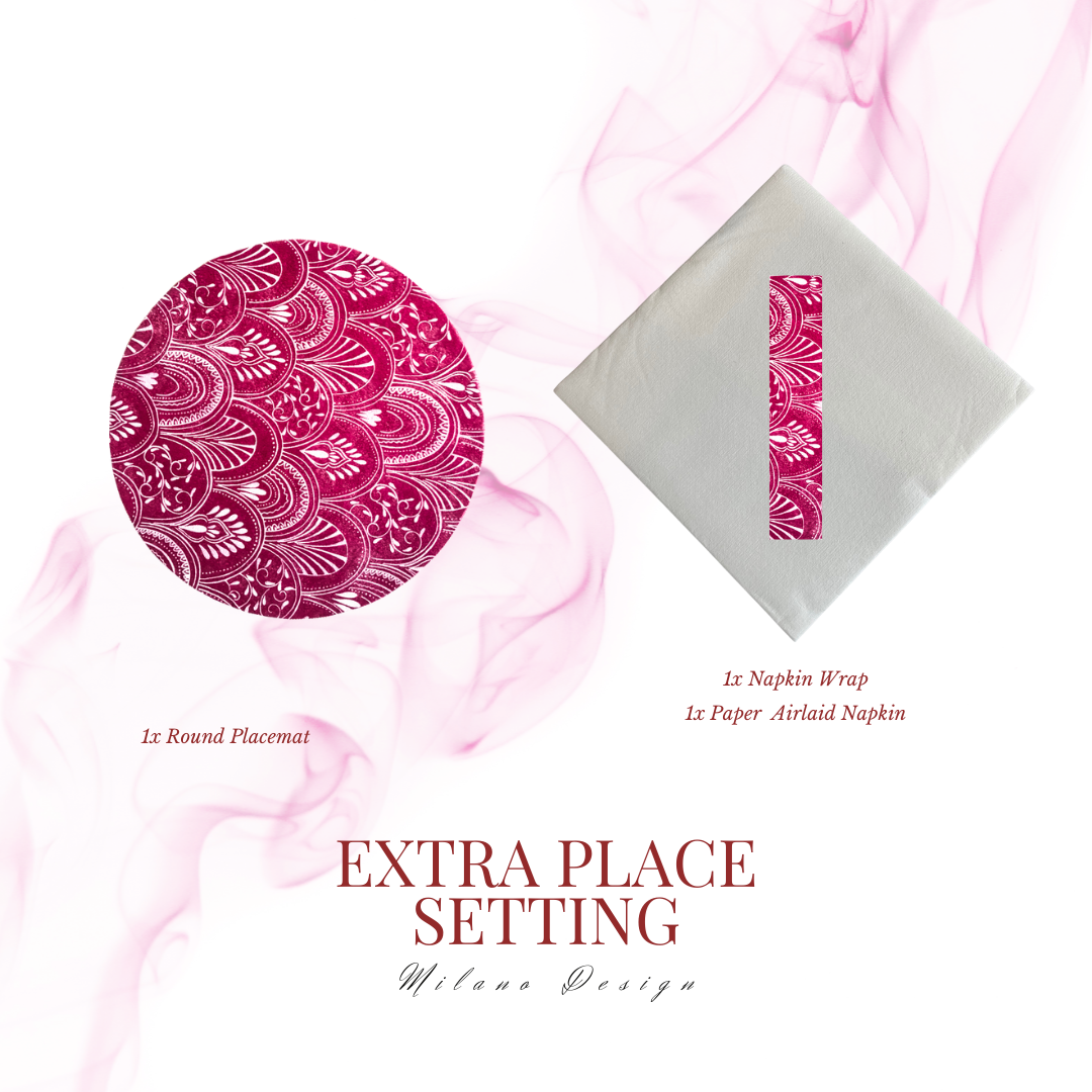 Single Place Setting (Milano Round Design Pink) - Place Matters