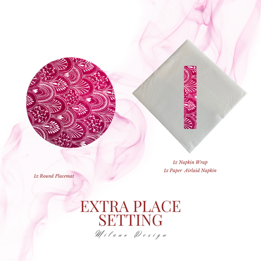 Single Place Setting (Milano Round Design Pink) - Place Matters