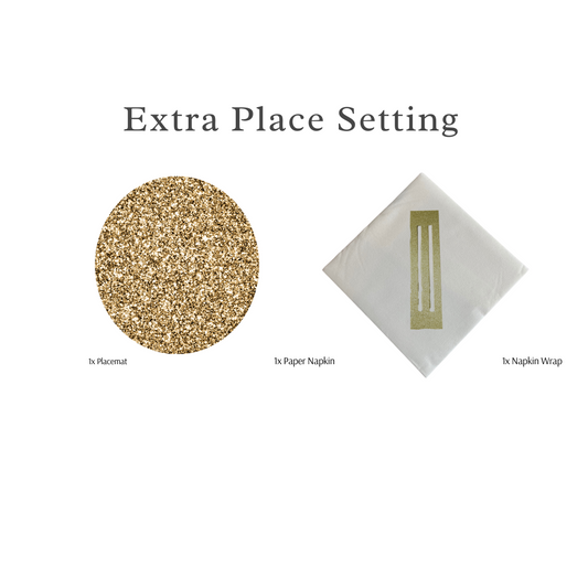 Single Place Setting (Glitter Round Design) - Place Matters