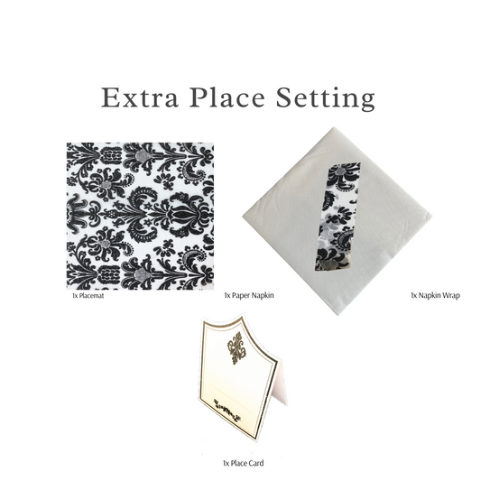 Single Place Setting (Royale Square Design Black)PC - Place Matters