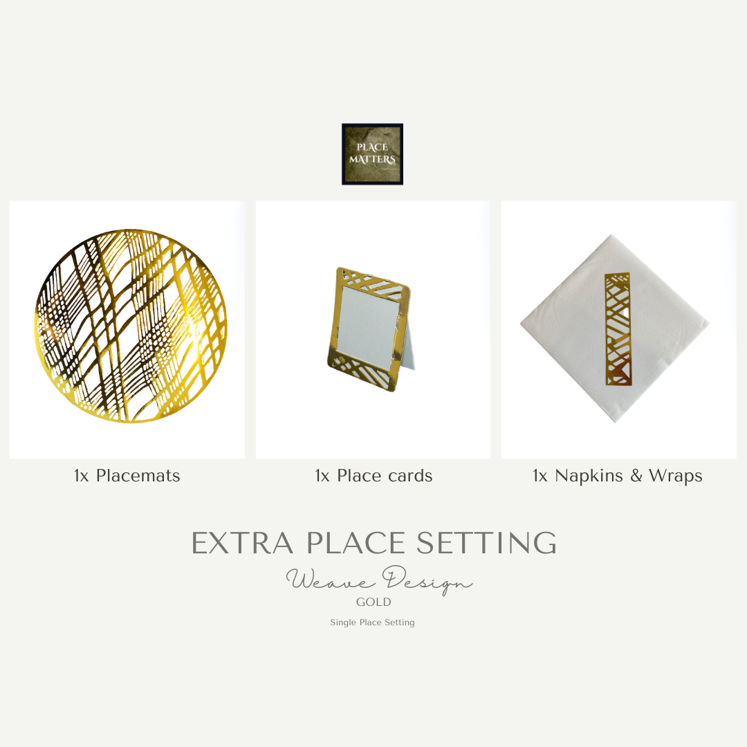 Single Place Setting (Weave Round Design) - Place Matters