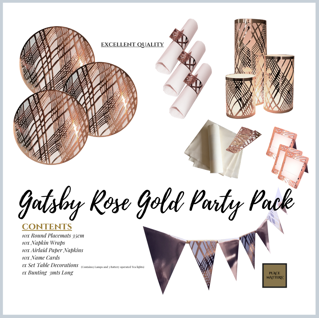 Gatsby  Rose Gold Party Pack - Place Matters