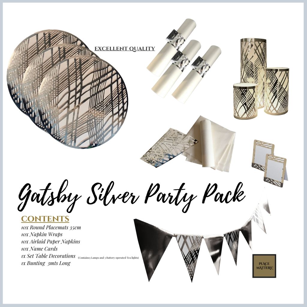 Gatsby Silver Party Pack - Place Matters