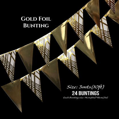 Gold Foil Buntings (Weave) - Place Matters