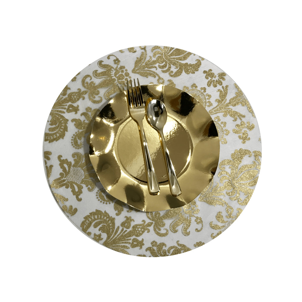 Gold Table Setting Pack for 10 People (Royale Gold Round) - Place Matters