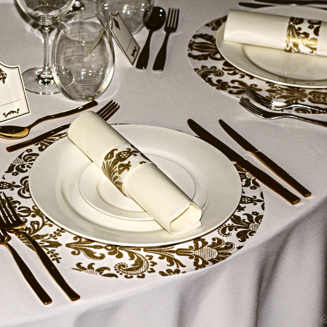 Gold Table Setting Pack for 10 People (Royale Gold Round) - Place Matters