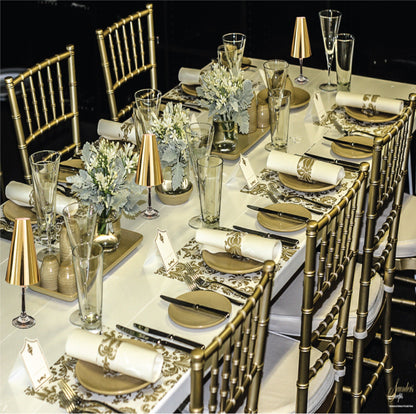 Gold Placemats (Royale) Pack of 20 (Square) - Place Matters