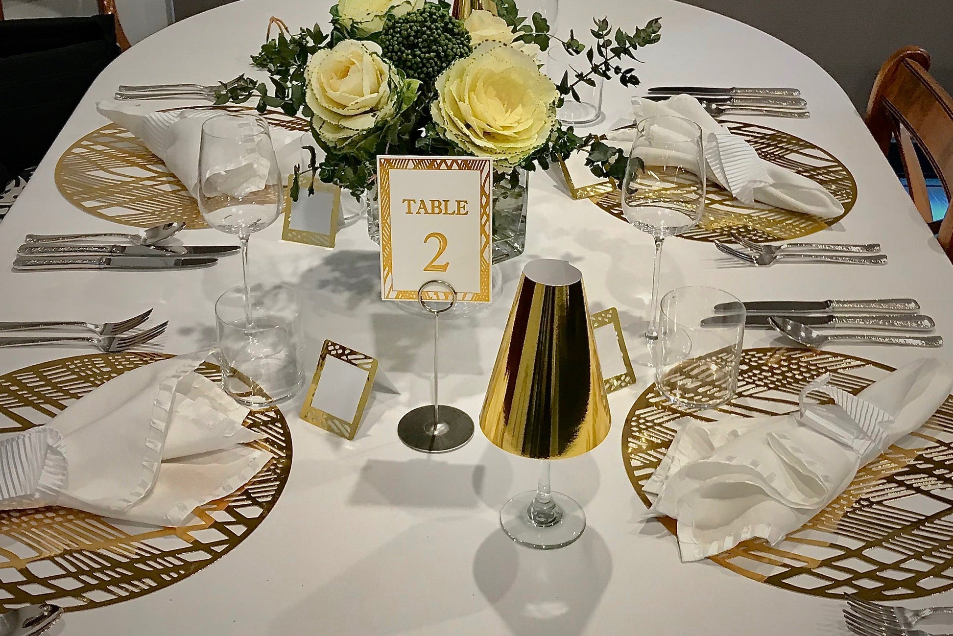Gold Table Numbers (Pack of 12) (Weave) - Place Matters