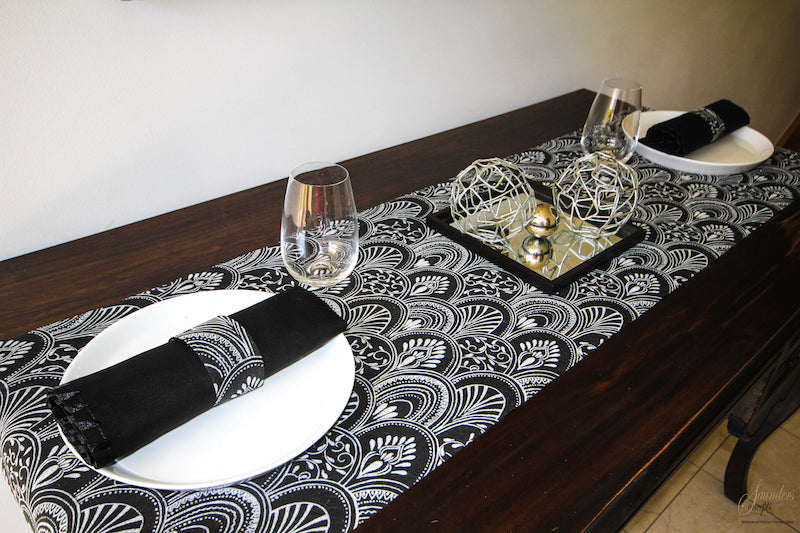 Black Table Runners (Milano) - Place Matters