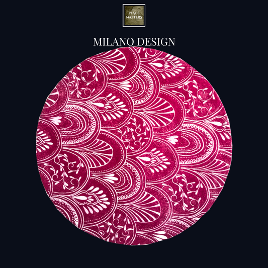 Pink Placemats (Milano) Pack of 20 (Round) - Place Matters