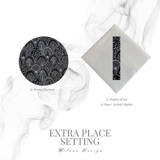 Single Place Setting (Milano Round Design Black) - Place Matters
