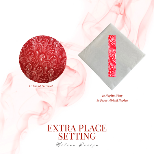 Single Place Setting (Milano Round Design Red) - Place Matters