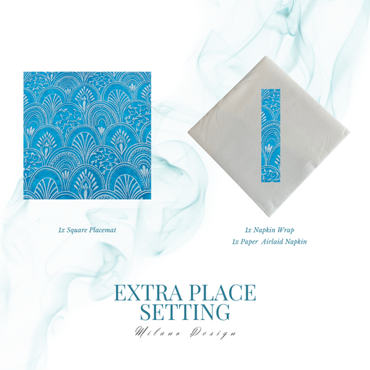 Single Place Setting (Milano Square Design Teal) - Place Matters
