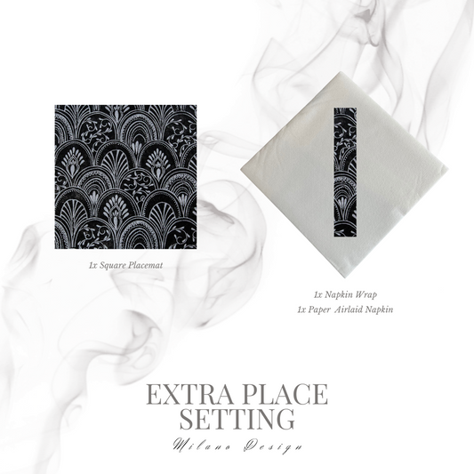 Single Place Setting (Milano Square Design Black) - Place Matters