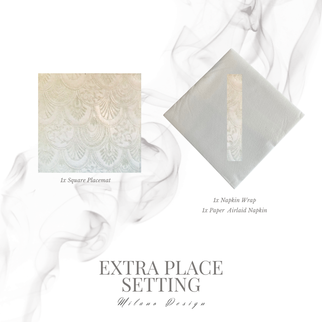 Single Place Setting (Milano Square Design White) - Place Matters